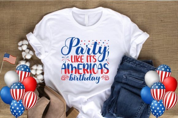 Americas Birthday 4th July Tshirt Design Graphics