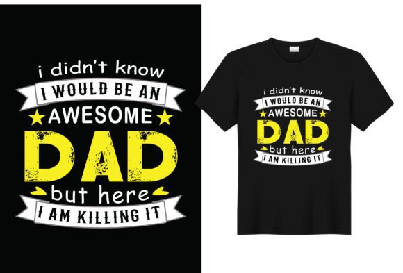 Awesome Dad Vector Graphic T-shirt