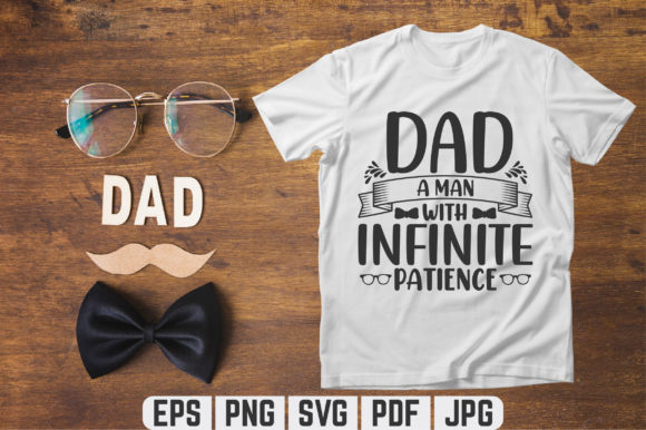 Dad a Man with SVG T-shirt Design