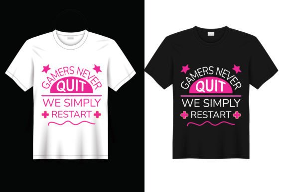 Gamers Never Quit Vector T-Shirt Design Review