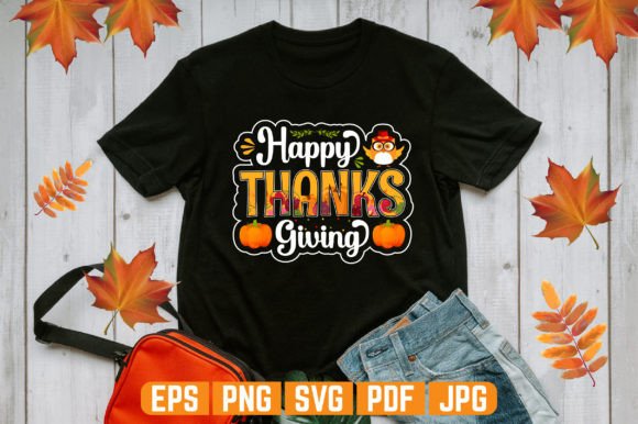 Happy Thanksgiving T-shirt Design Graphics