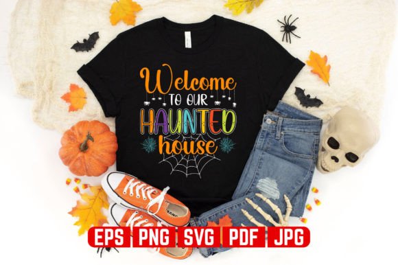 Haunted House Halloween T‑Shirt Design Graphics Review