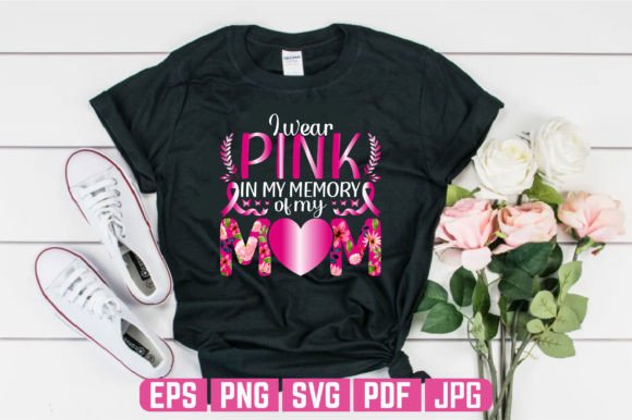I Wear Pink Cancer T-shirt Graphics