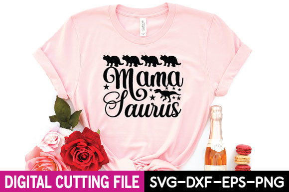 Mama Saurus Svg Graphics for T-Shirt Designs