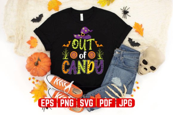 Out of Candy Halloween T-shirt Design