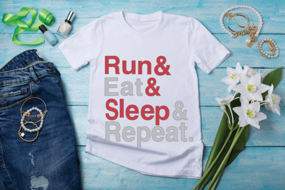 Run and Eat SVG T-Shirt Design