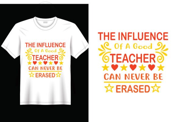 Teacher Typographic T Shirt Design: Graphics for T-Shirt Designs