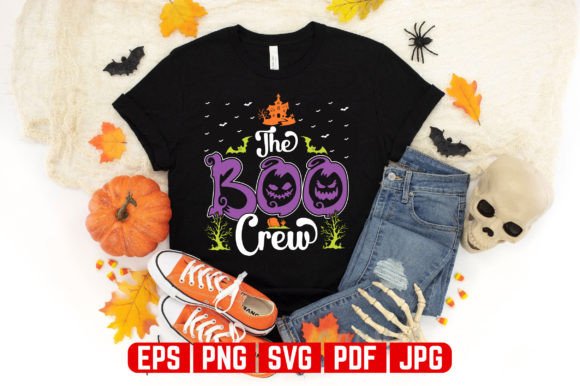 The Boo Crew Halloween T-shirt Design: Graphics for T-Shirt Designs