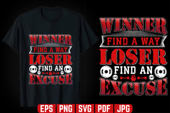 Winner Find a Way GYM T-shirt Design